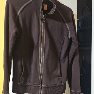 Lucy Women's Dark Brown Zip-Up Sweater